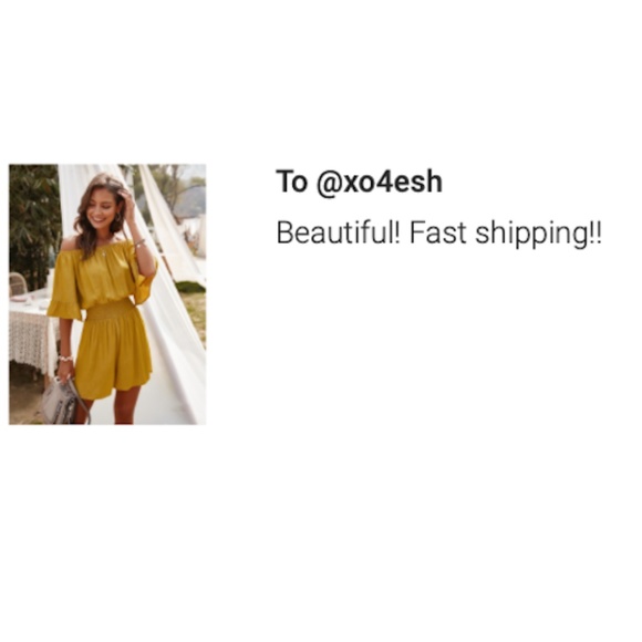 Mustard Yellow Off Shoulder Ruffle Detail Romper - Picture 7 of 9